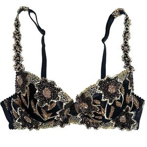 Marciano Embellished Sequin padded push bra size 34D preowned